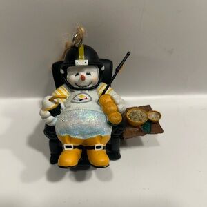Pittsburg Steelers Snowman Christmas Ornament NFL Football Collectables